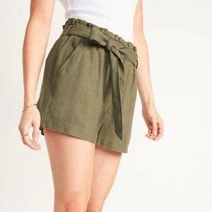 Womens linen blend shorts